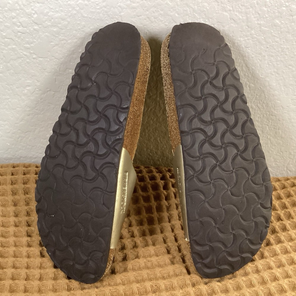 Birkenstock Madrid Gold Metallic Leather Womens Size 39 US 8 Sandals - Picture 6 of 9